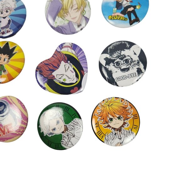 Pop Culture Button Pin Lot of 12 Assorted Characters Anime Furby More - Picture 3 of 7